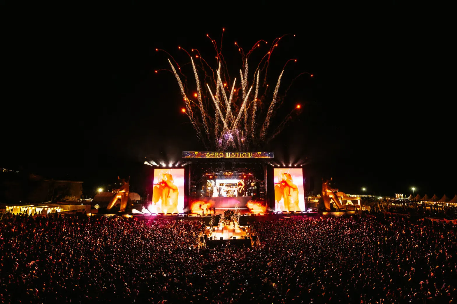 Afronation festival crowd on a beach in Portugal